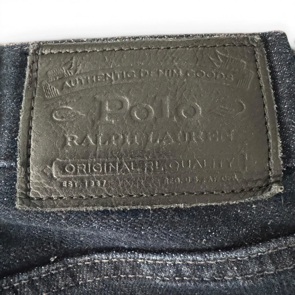 Polo Ralph Lauren Sullivan Slim Jeans Men 36x30 Dark Wash Stretch Denim Distress
